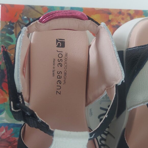 Jose Saenz 4201 Leather Platform Sandals - Size 39 (US 8.5) - Picture 12 of 14